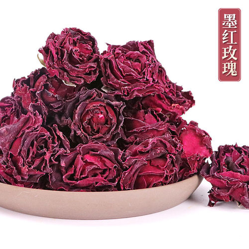 产地墨红玫瑰花无中间商大朵100g