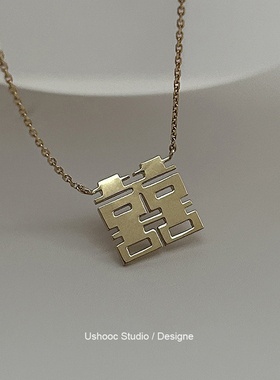 鱼说18k金女喜笑颜开项链