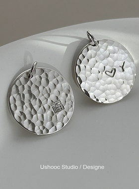 ushooc925纯银刻字吊坠