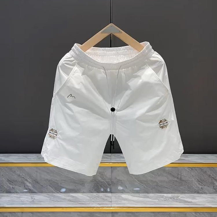 欧货短裤男2025夏季透气薄款时尚刺绣百搭简约男士休闲五分裤,男装,短裤,淘宝优惠券,粉丝福利购,淘宝优惠卷