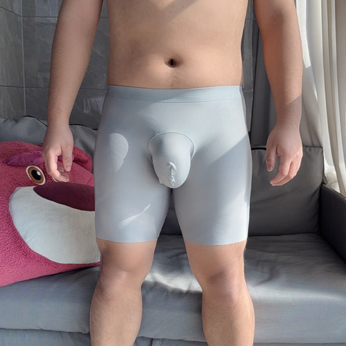 冰丝男士平角加长内裤超薄透气