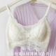 Soft Sonnets法式 微醺软蕾丝内衣无钢圈女固定杯垫大胸显小美背