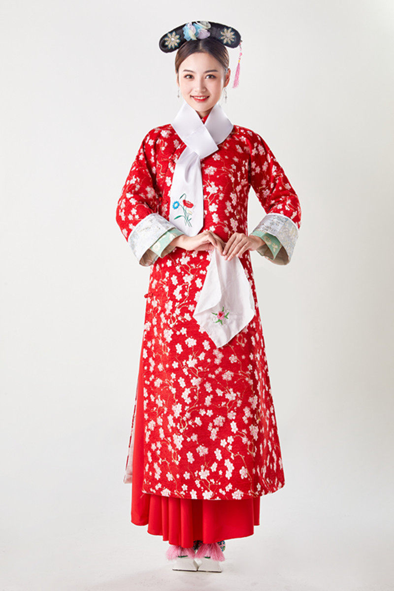 冬季新款故宫拍照宫廷清朝妃子皇后装清装古董衣旗服格格写真服