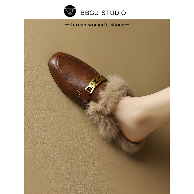 BB古单鞋淑女风外穿拖鞋