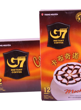 越南进口盒装冲饮 216g中原G7咖啡 卡布奇诺速溶咖啡