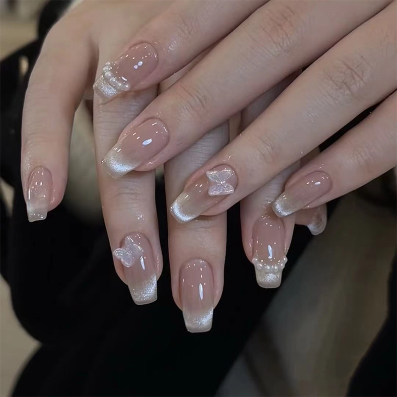 兔小白手工穿戴甲txb020【小苍兰】美甲贴片免烤拆卸纯手工定制