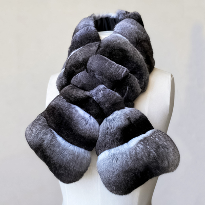 3XD原色青紫蓝围巾配饰保暖百搭龙猫XXXD围脖皮草秋冬保暖礼物