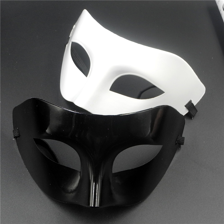 万圣节半脸面具男女成人儿童复古化妆舞会派对黑色抖音假面面具