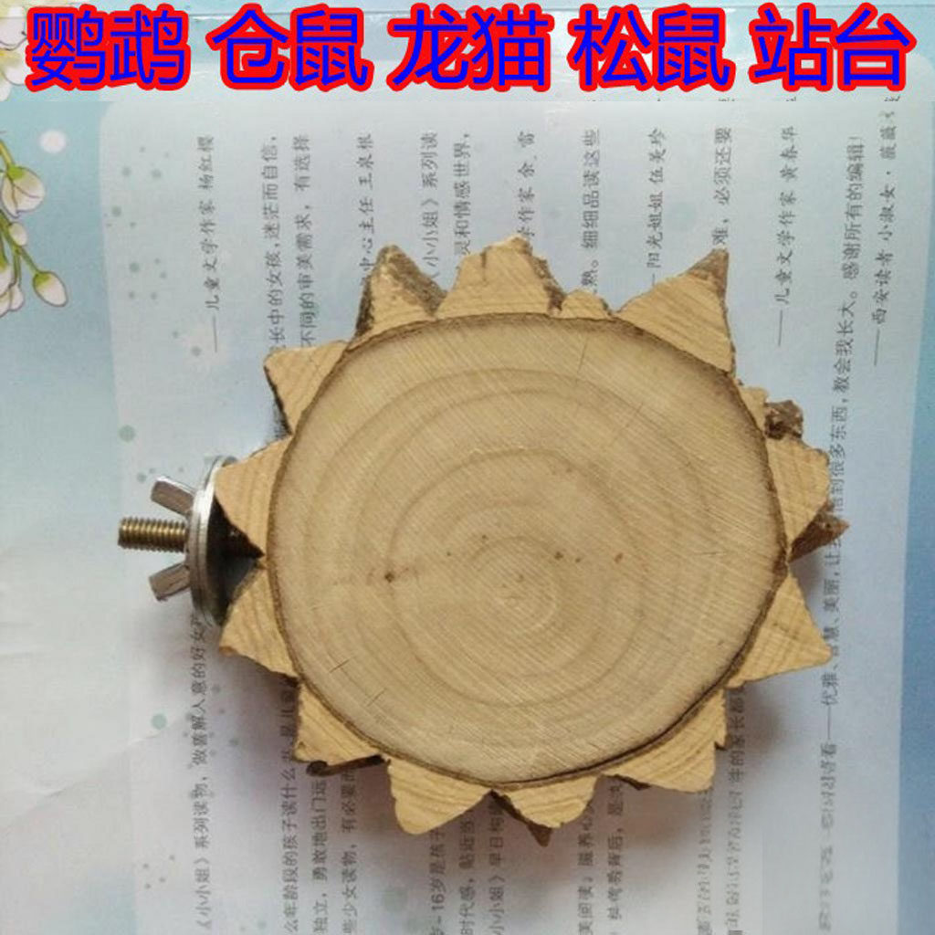 站台鹦鹉花椒木休息啃咬玩具