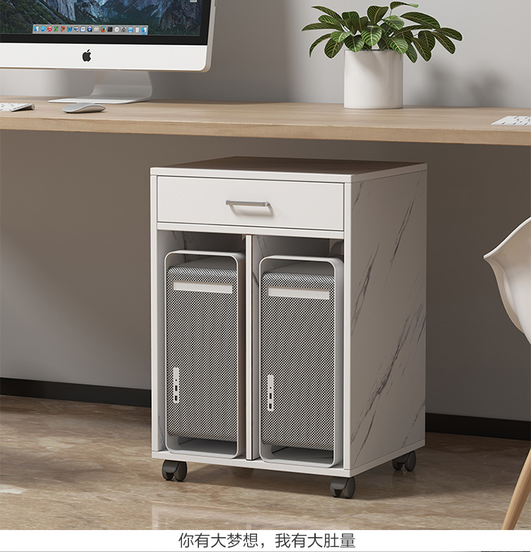 实木电脑主机架子落地打印机置物架多层收纳架办公室台式机箱托架