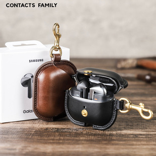 适用新款三星galaxy buds3耳机套树膏牛皮全包防摔蓝牙耳机保护套
