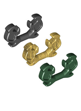 乐高LEGO 零件 人仔 麋鹿角 头饰 深绿色 11437 6254044