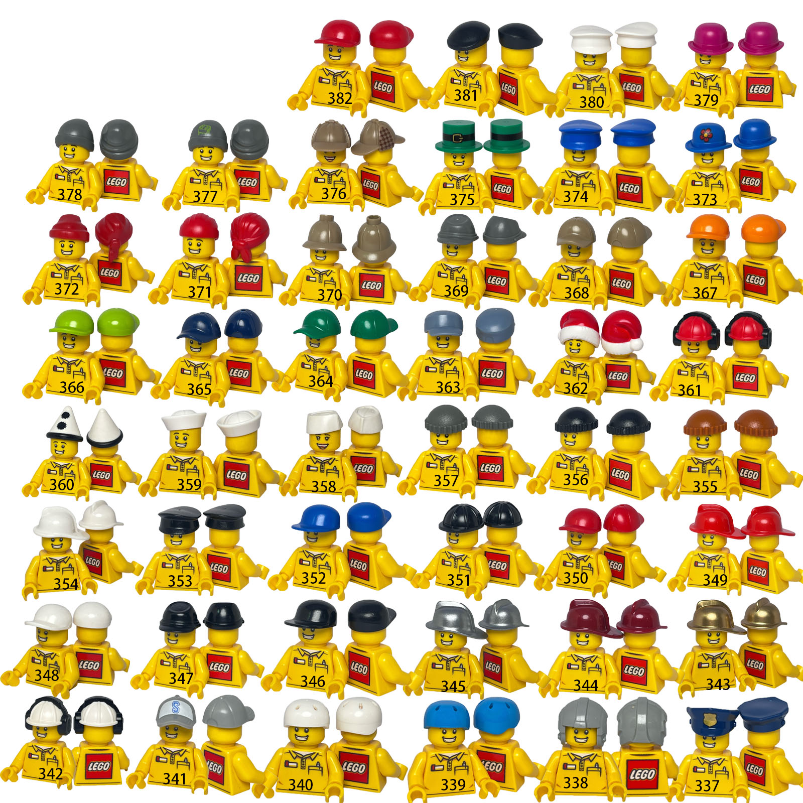 LEGO乐高人仔配件头饰帽子头盔图片