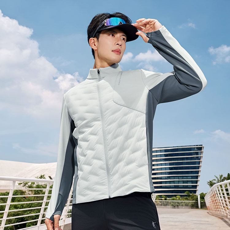 乔丹运动开衫男2025冬季保暖修身跑步薄款梭织外套男QDBSP3254053