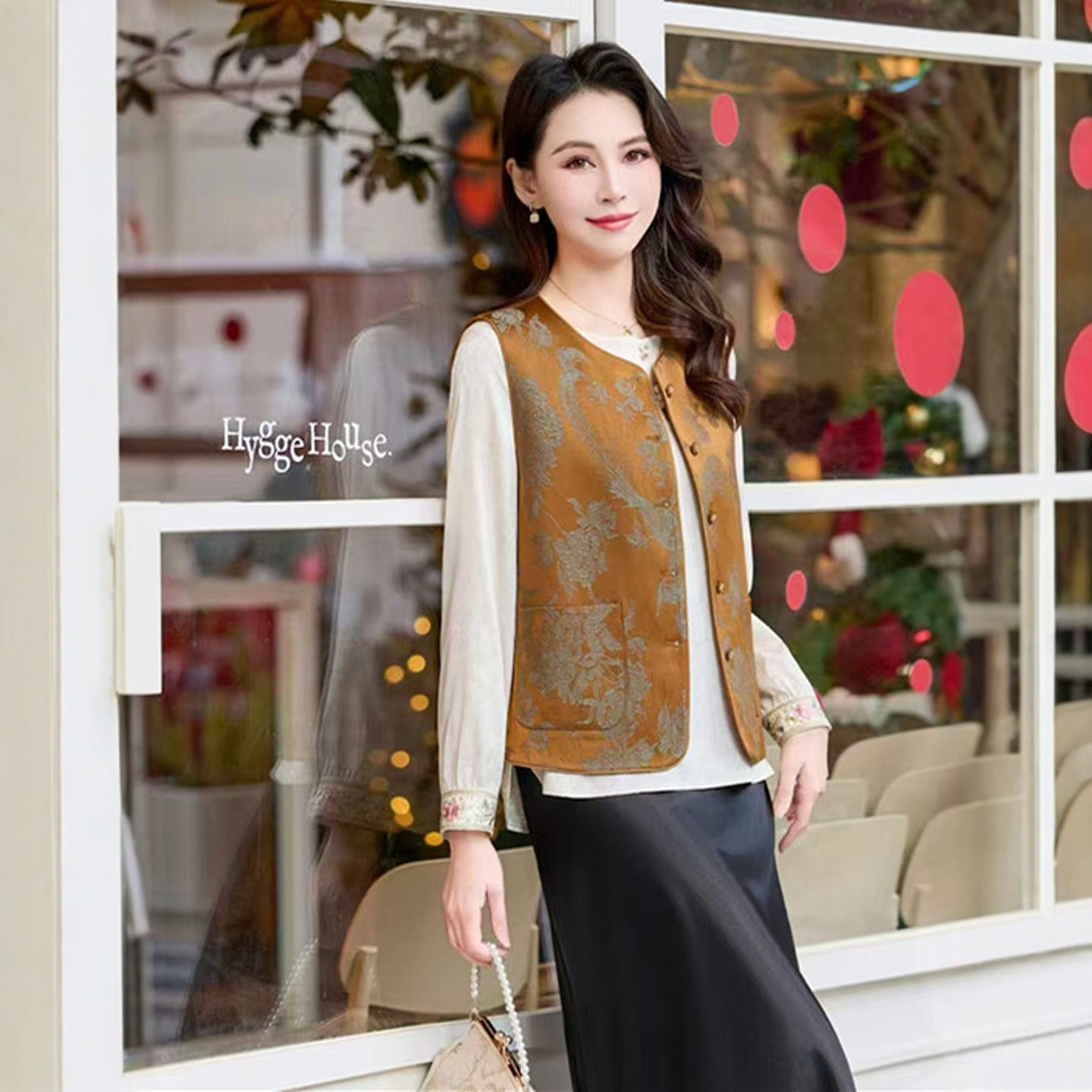 格琳新中式风刺绣花卉马甲女立领盘扣坎肩洋气国风外套马夹,女装/女士精品,马夹,淘宝优惠券,粉丝福利购,淘宝优惠卷