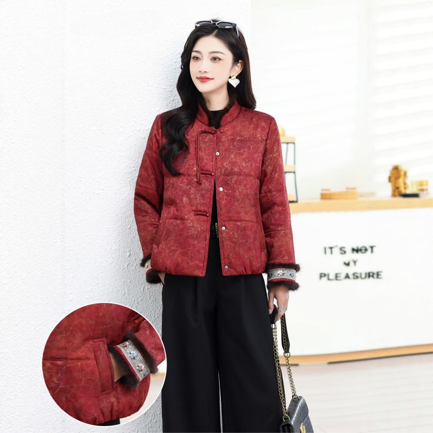 2025年冬季新款显瘦减龄羊毛内胆