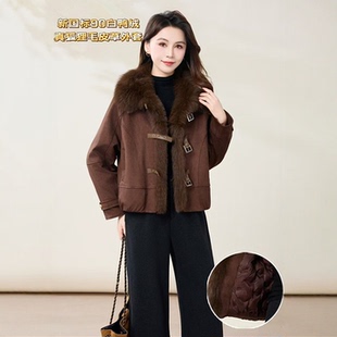 金典5F-82商场同款名媛女装减龄大码休闲开衫羽绒服PU皮加厚外套