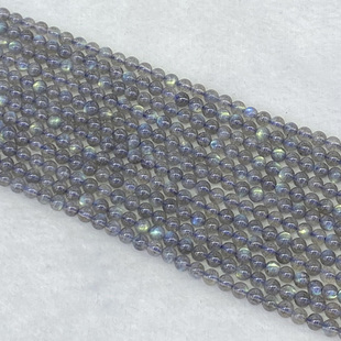 天然黑体拉长石散珠半成品长条小颗粒水晶diy手链锁骨流苏串配件