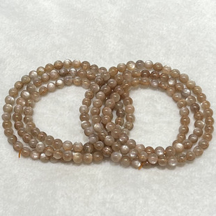 天然金骨干三圈手链女款时尚小清新简约水晶多圈多层手串饰品百搭