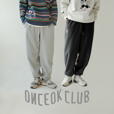 【249元任选三件】370g双面绒高级加厚摇粒绒卫裤小脚保暖裤潮