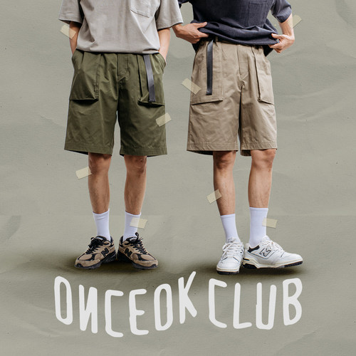玩樂局Onceok立体口袋工装短裤