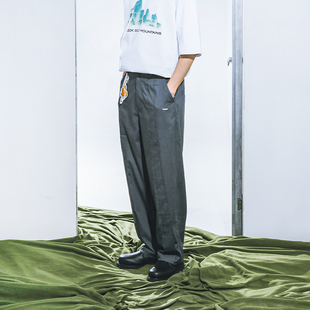 隐式 复古英伦高端垂感休闲裤 任选3件 无扣中线褶边西裤 249元