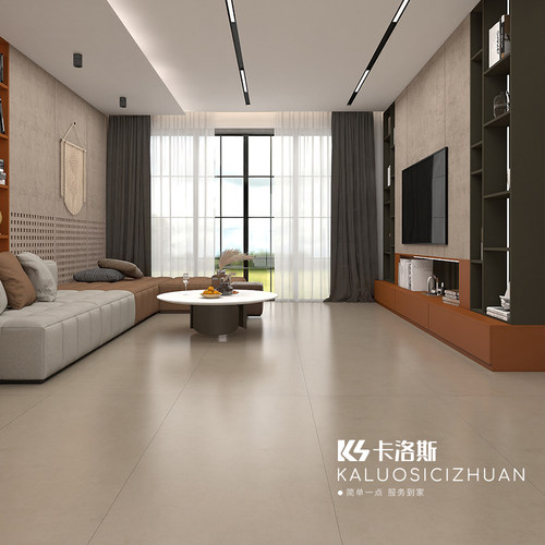 奶油白微水泥瓷砖750x1500