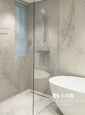 寒江雪柔光大理石瓷砖600x1200客厅卫生间地砖厨房墙地板砖奶油白