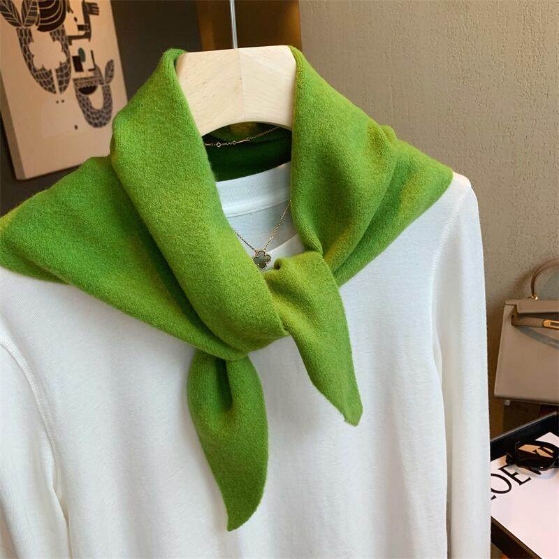 显白绿色含羊毛三角小围巾女秋冬季韩版纯色百搭小披肩装饰围脖潮,服饰配件/皮带/帽子/围巾,围巾/丝巾/披肩,淘宝优惠券,粉丝福利购,淘宝优惠卷