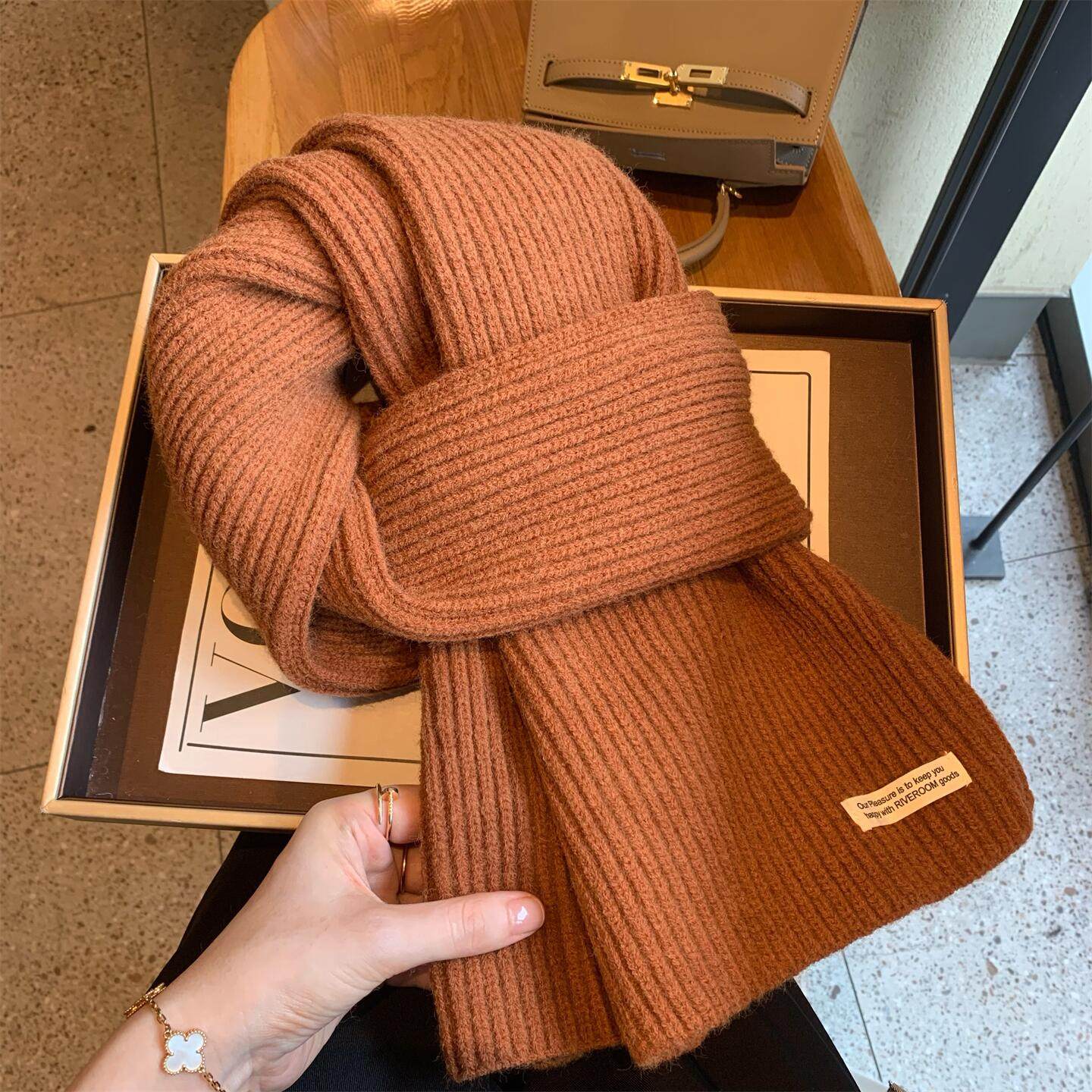 焦糖色韩版时尚针织围巾女冬季百搭学生情侣加厚保暖毛线围脖男生,服饰配件/皮带/帽子/围巾,围巾/丝巾/披肩,淘宝优惠券,粉丝福利购,淘宝优惠卷