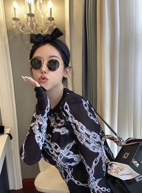 设计师nonhuman蚂蚁链条弹力丝滑皮肤衣打底衫