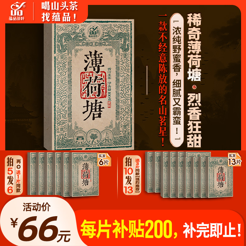 薄荷塘蕴品茶叶砖茶普洱生茶
