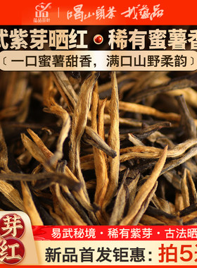 【稀缺精品】2026头春茶《紫芽晒红》易武老树古树晒红滇红茶100g