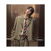 西服外套 东大门单排三粒扣设计设计师宽松短款 小北韩国代购 男装