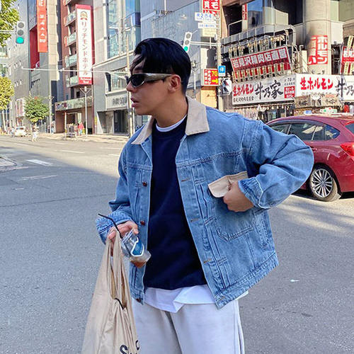男装东大门牛仔外套复古
