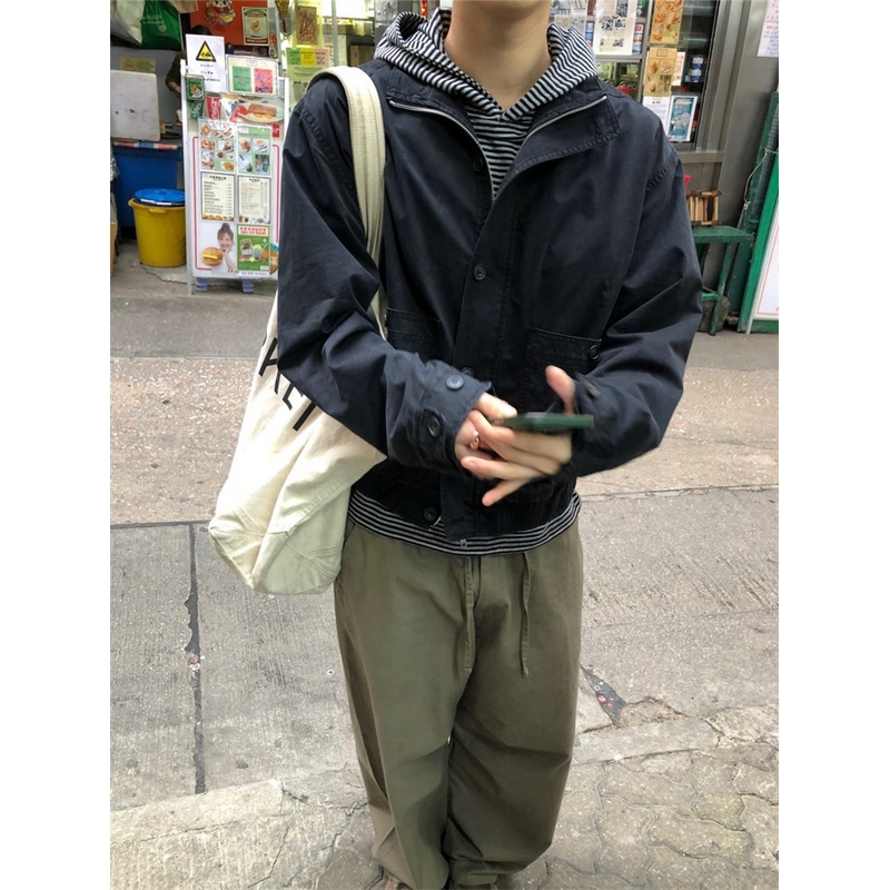 小北韩国代购男装东大门工装口袋夹克水洗男士夹克水洗复古潮牌