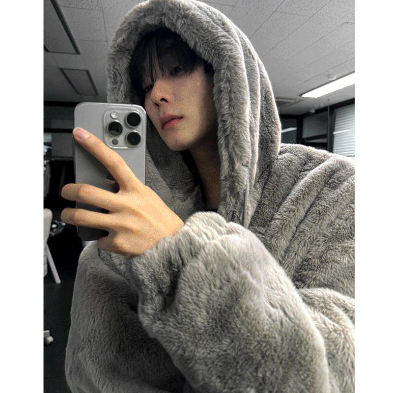 小北韩国男装代购水貂绒外套