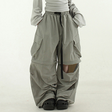 东大门休闲裤 2way cargo banding pants 韩国代购 jogger paper