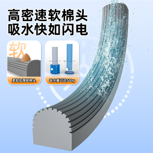 家用海绵吸水胶棉拖把卫生间一拖地神器拖布大号净 2023免手洗新款