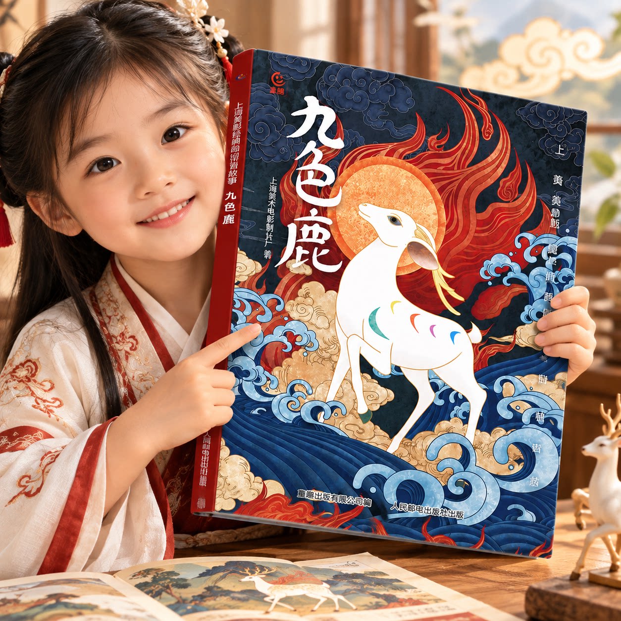 九色鹿 上海美影经典动画拼音故事儿童绘本3-6-8岁幼儿园大班一年级课外阅读中国神话传统文化启蒙自主阅读故事书
