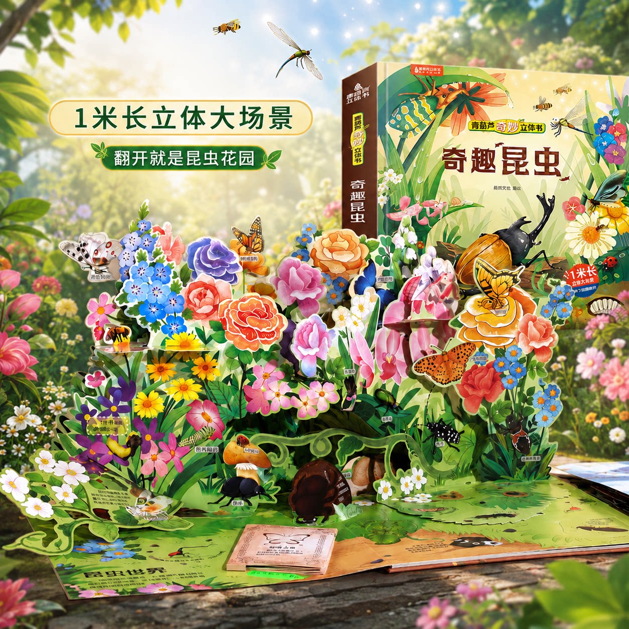 【活动专享】昆虫立体书儿童3d奇趣昆虫记立体书揭秘昆虫科普百科全书绘本3-6到8岁趣味互动机关小学生课外书儿童男女孩生日礼物