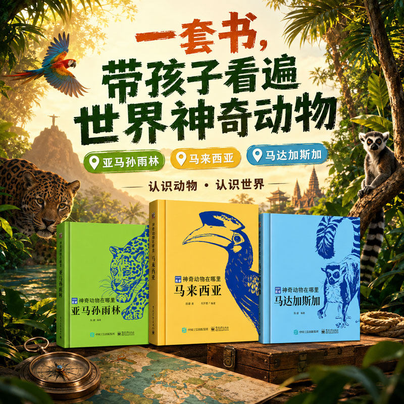 神奇动物在哪里亚马孙雨林陈睿博士动物百科全书儿童绘本6岁以上幼儿趣味科普书 一二三四年级小学生阅读课外书籍科普类儿童读物