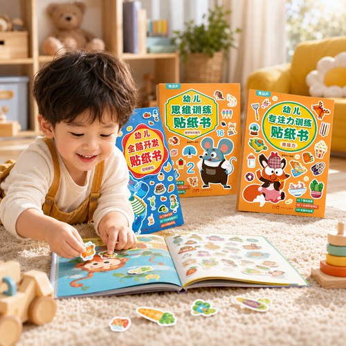 2-6岁幼儿全脑开发贴纸书全套8册
