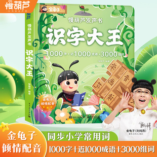 金龟子配音 慢葫芦会说话 9岁幼儿认字识字书幼小衔接启蒙早教书同步小学教材手指点读学习机 识字大王3000字词成语发声书