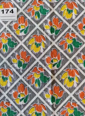 【收藏】1930年美国制造 原版古董布料 可连裁 黑灰系 C174