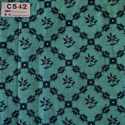【收藏】1930年美国制造 原版古董布料  可连裁 绿色系 C542