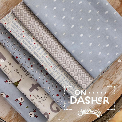 美国进口棉布 On Dasher 32色布组 手工拼布圣诞主题 印染布料