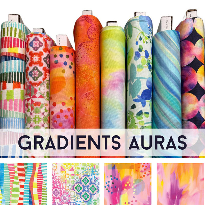 美国进口棉布 Gradients Auras 手工拼布料 印染 27色布组