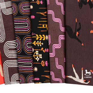 25色 Linear 拼布组 人物图案布料手工面料 美国进口全棉布