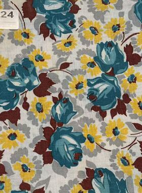 【收藏】1930年美国制造 原版古董布料 黄色系 C124